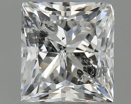 0.50ct Princess Natural Diamond (Colour F, Clarity I1, Cut VG, IGI Certified)