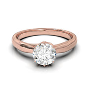 Montura Solitaria Corona 6 Uñas 2.5mm Oro Rosa