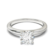 Montura Solitario Media Caña 2mm Oro Blanco