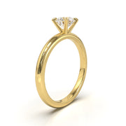 Montura Solitario Media Caña 2mm Oro Amarillo