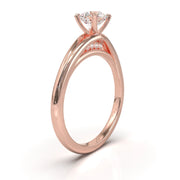 Montura Pavé Escondido en Catedral Oro Rosa